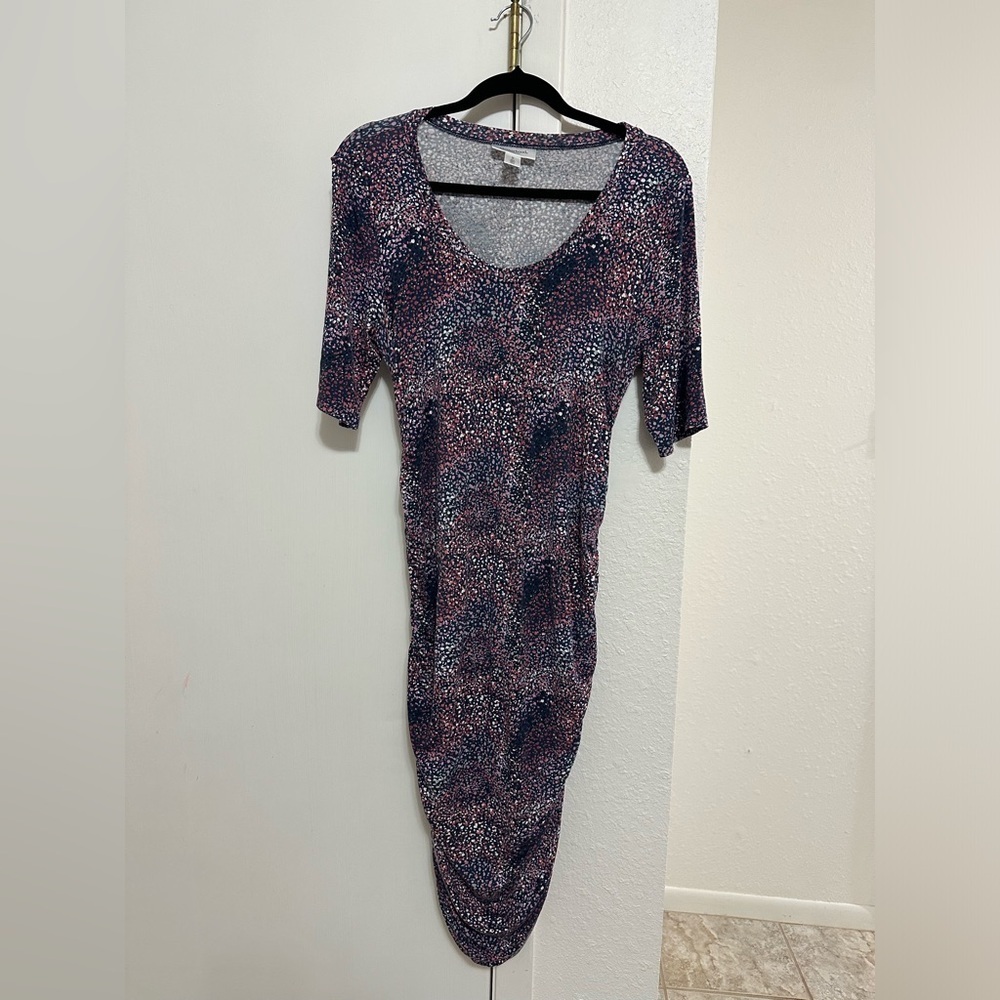 Motherhood maternity poppy body con dress